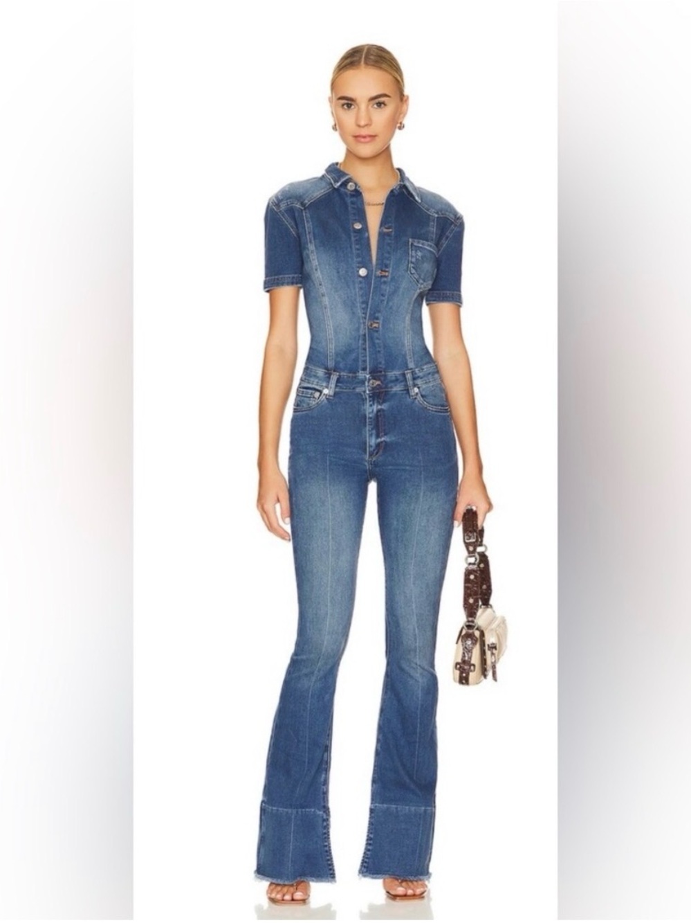 Ser.O.Ya Fallon Jumpsuit in Bayside Sz XS Revolve NWT - Picture 4 of 5